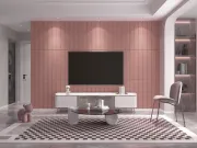 Samoljepljiva 3D dekoracija za zid u staro ružičastom baršunu 3D zidne panele